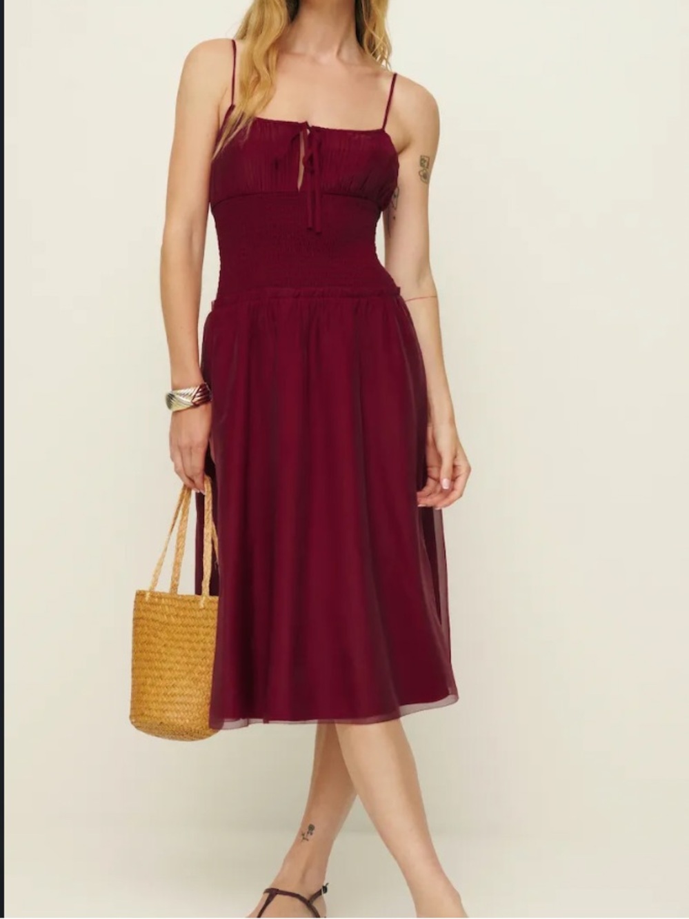 Reformation Laly Dress Red